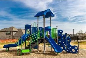 a view of a slide in a patio