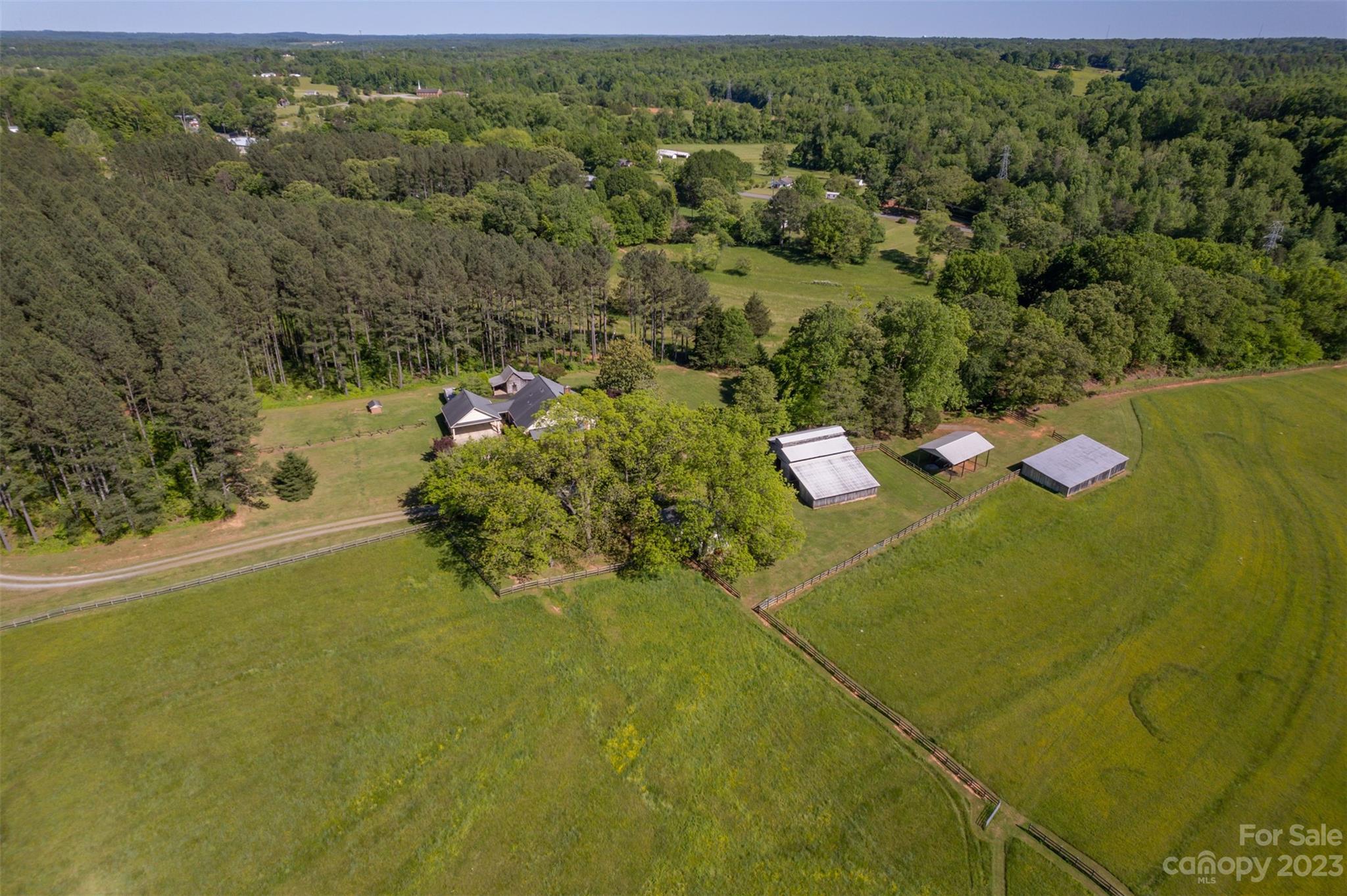 231 Old Gilbert Town Road Rutherfordton, NC 28139 - Photo 39 of 48 an aerial view of residential houses with outdoor space and trees all around