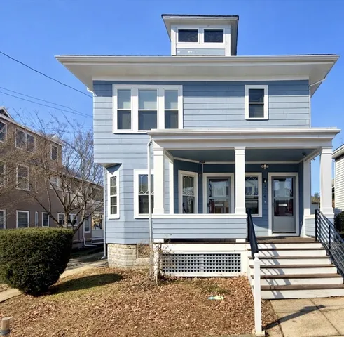 a front view of a house