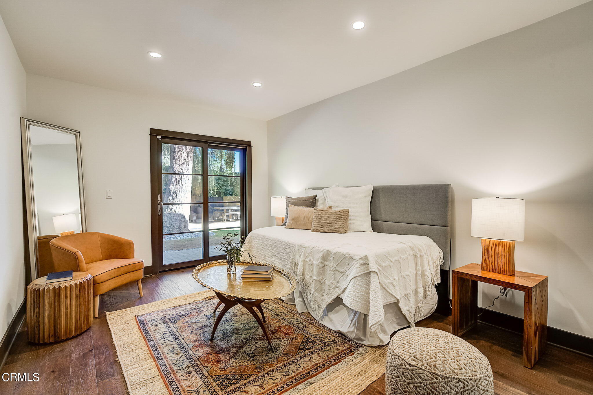 1717 East Mendocino Street Altadena, CA 91001 - Photo 23 of 68 a bedroom with a bed and wooden floor