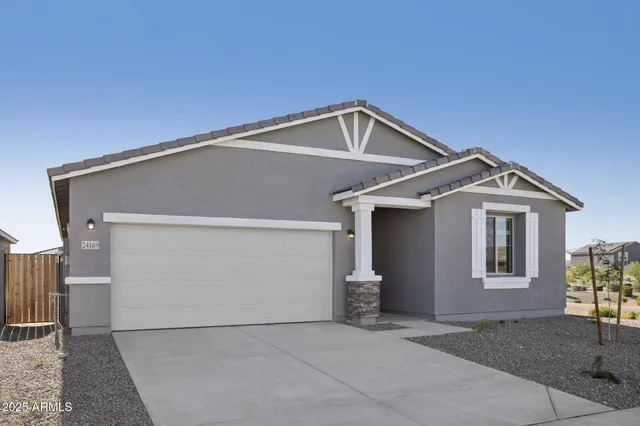 a view of a house with garage