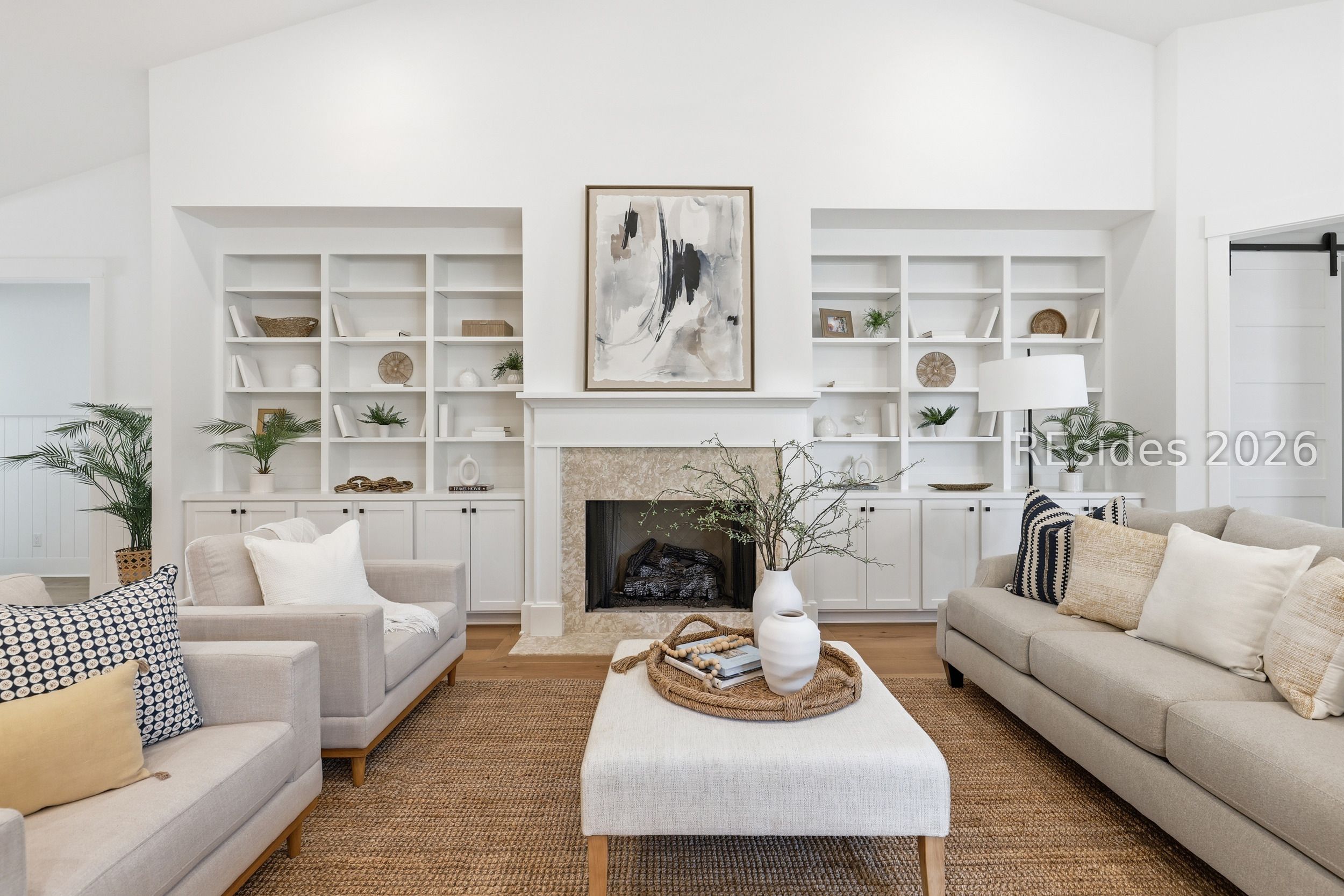 202 Fording Trace Bluffton, SC 29910 - Photo 8 of 52 Great room with fireplace and built-ins.