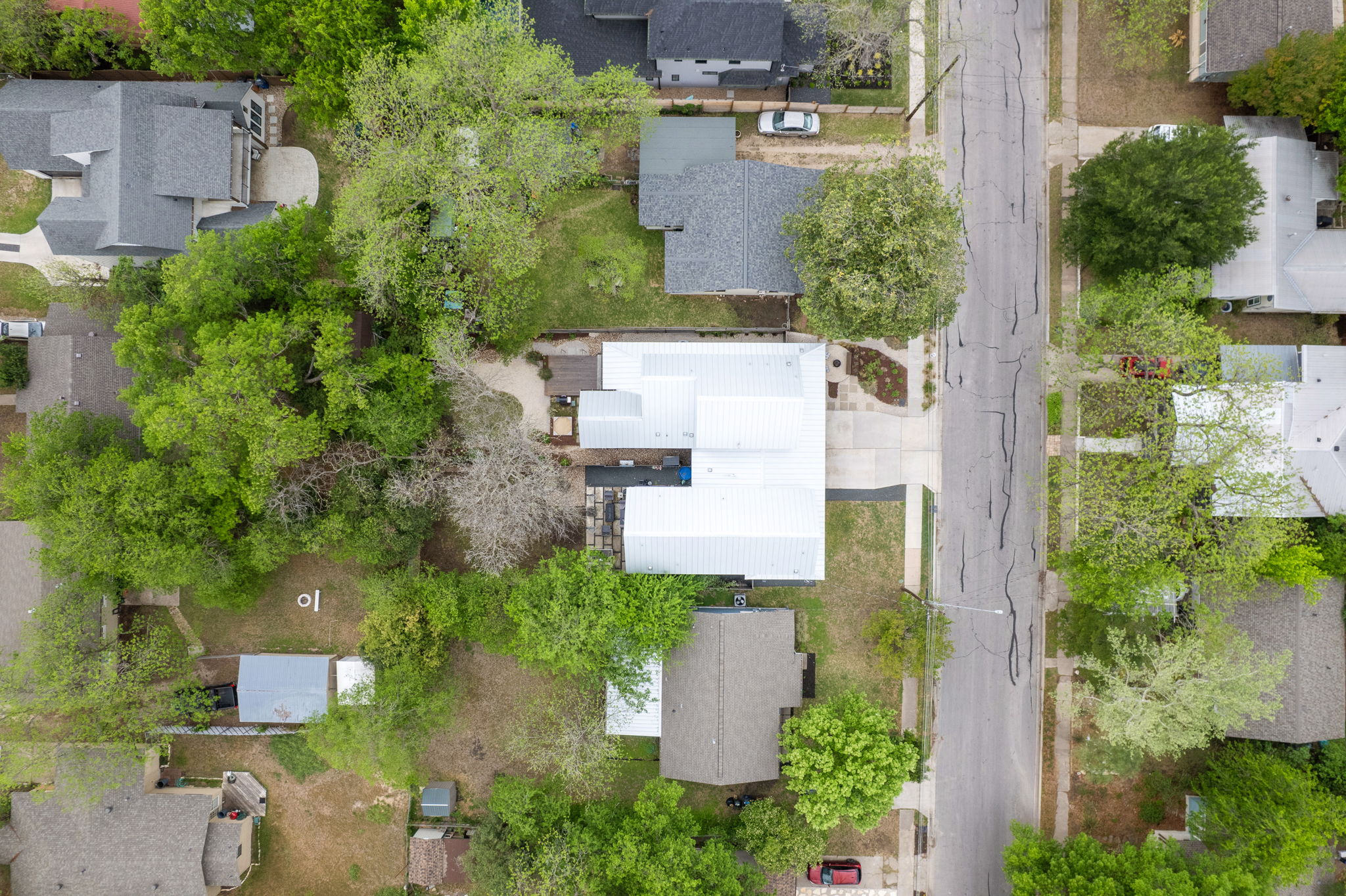 1409 Alegria Road, Unit B Austin, TX 78757 - Photo 37 of 39 an aerial view of a house with outdoor space