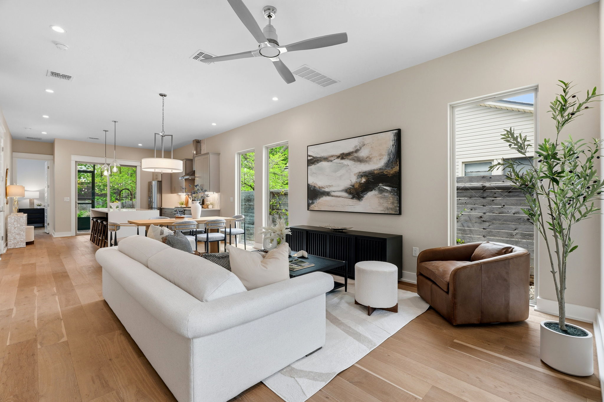 1409 Alegria Road, Unit B Austin, TX 78757 - Photo 5 of 39 a living room with furniture and a large window