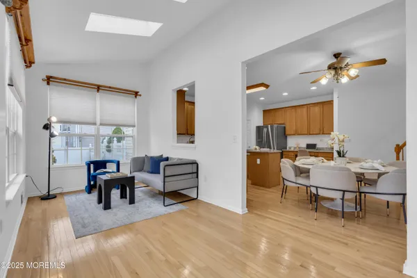 a view of a livingroom and dining room