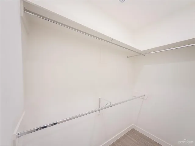 a view of small space with racks on the wall