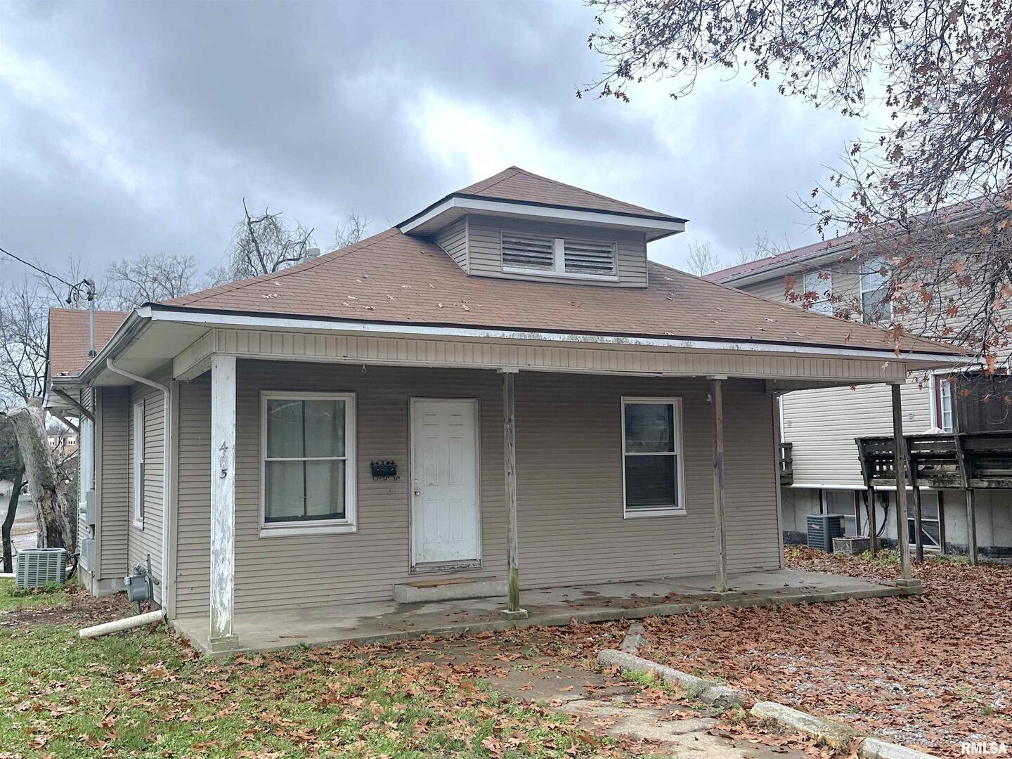 a front view of a house