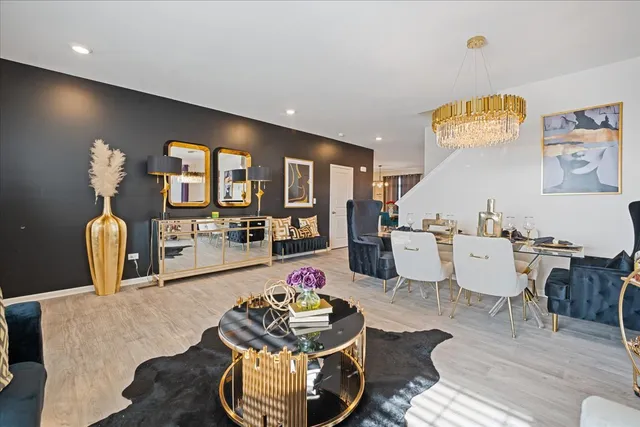 a living room with furniture and window