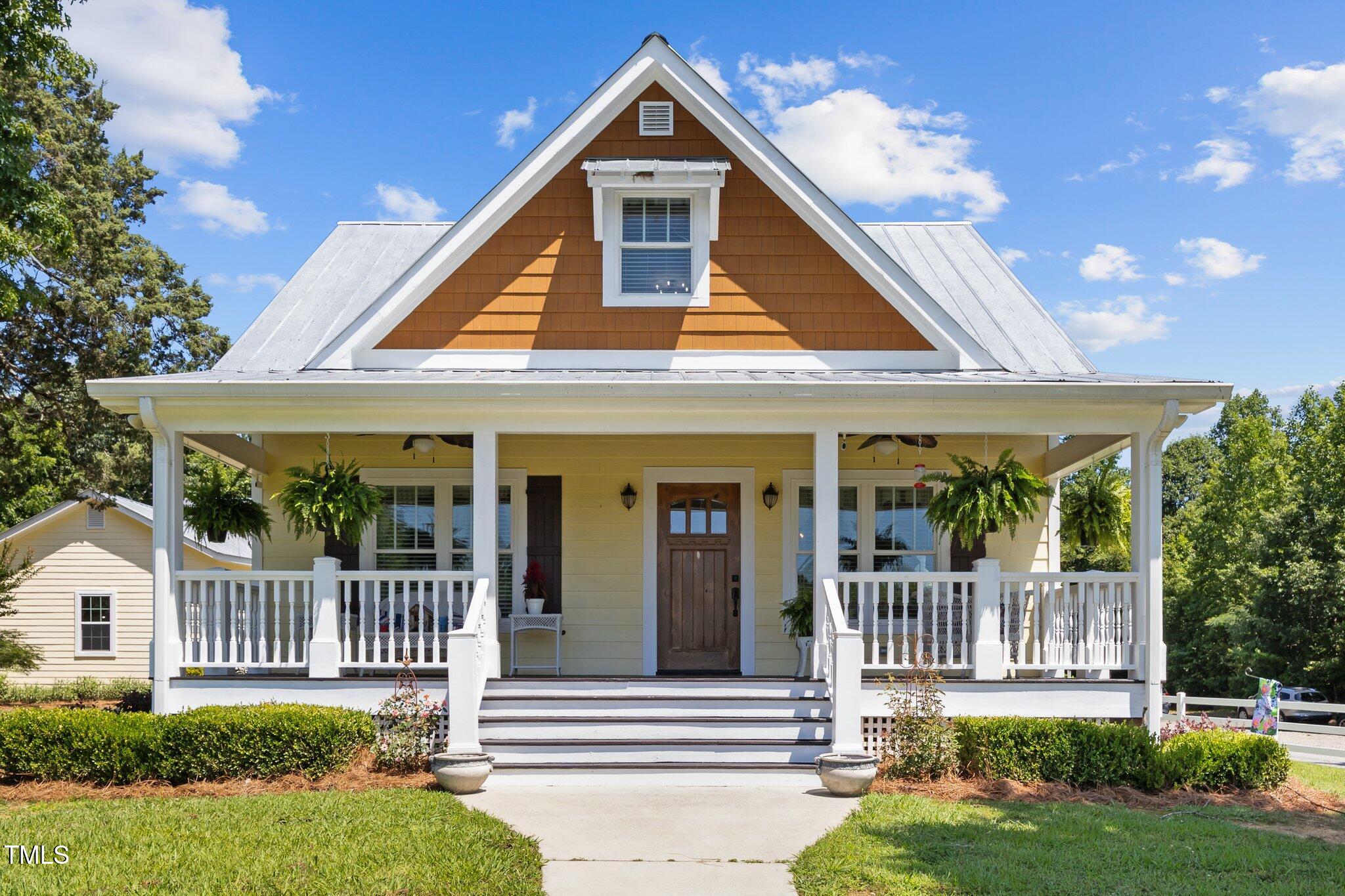 front view of a house with a porch