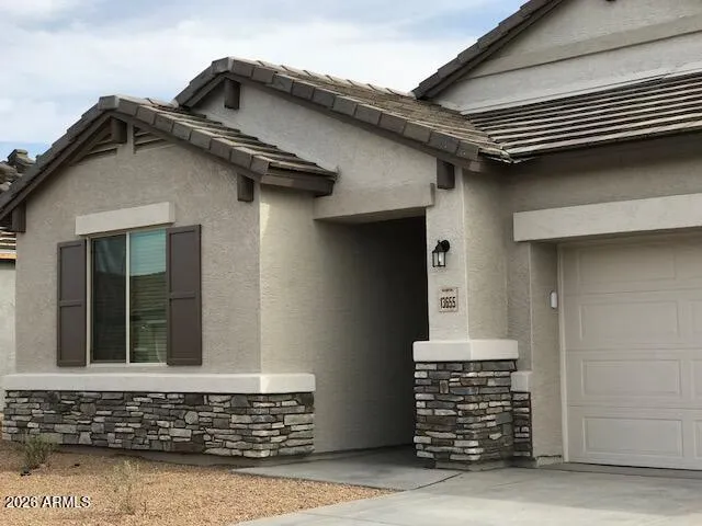 a front view of a house