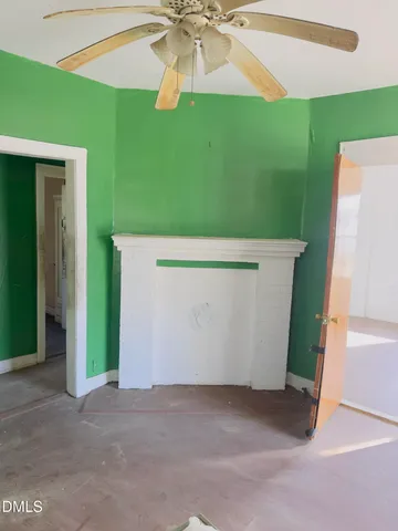 a view of an entryway with a garden