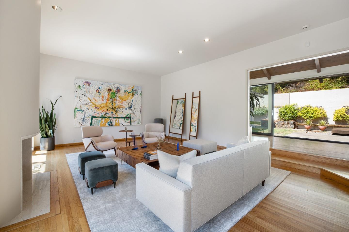 1275 La Canada Road Hillsborough, CA 94010 - Photo 17 of 85 a living room with furniture and a large window