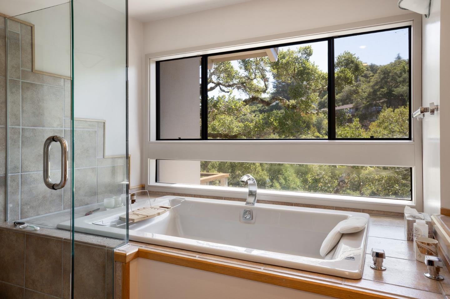 1275 La Canada Road Hillsborough, CA 94010 - Photo 31 of 85 a view of a sink and a mirror