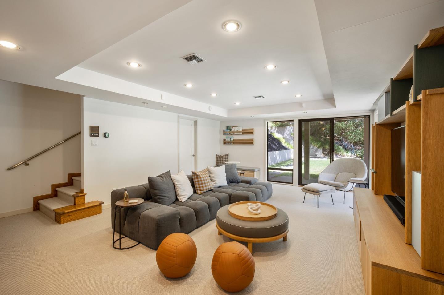 1275 La Canada Road Hillsborough, CA 94010 - Photo 46 of 85 a living room with furniture and a large window