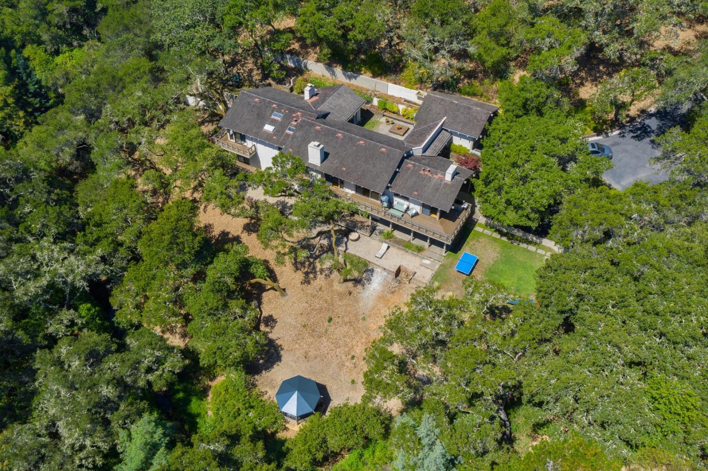 1275 La Canada Road Hillsborough, CA 94010 - Photo 5 of 85 an aerial view of a house with a yard