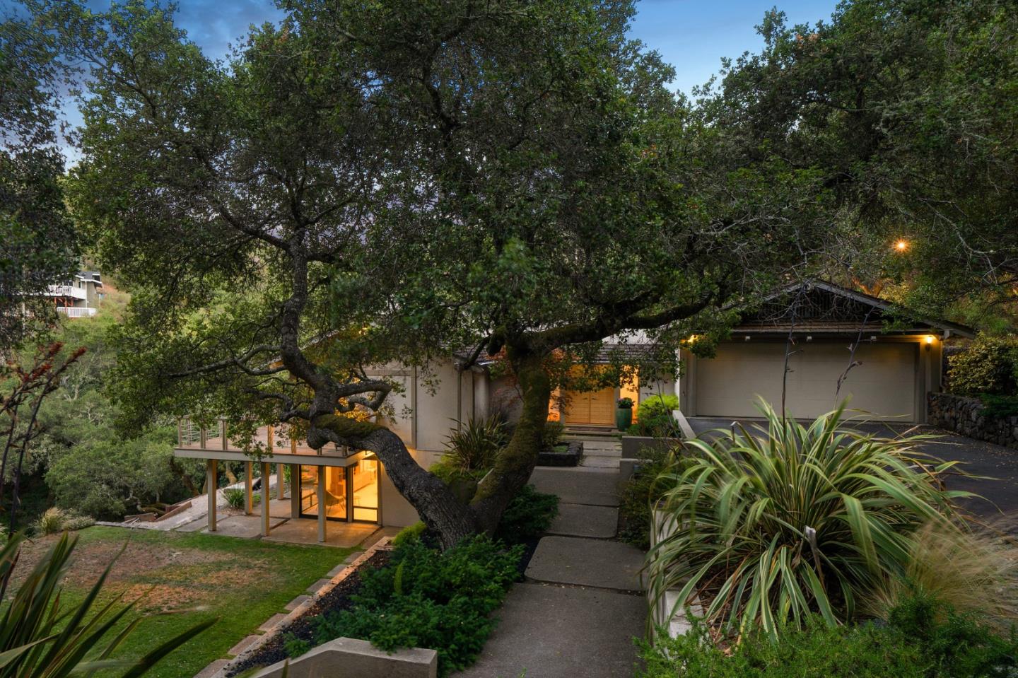 1275 La Canada Road Hillsborough, CA 94010 - Photo 70 of 85 a view of a yard with plants and large trees