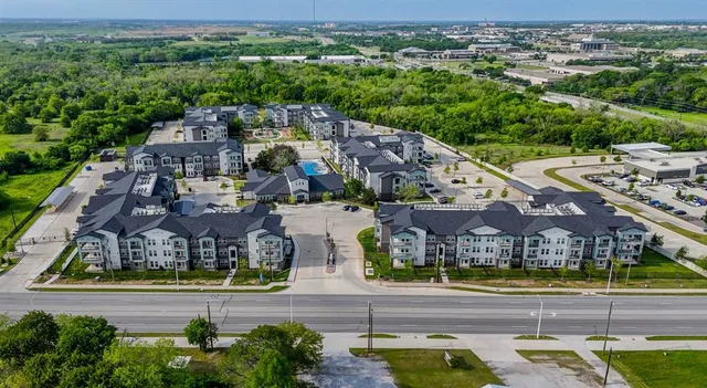an aerial view of multiple house