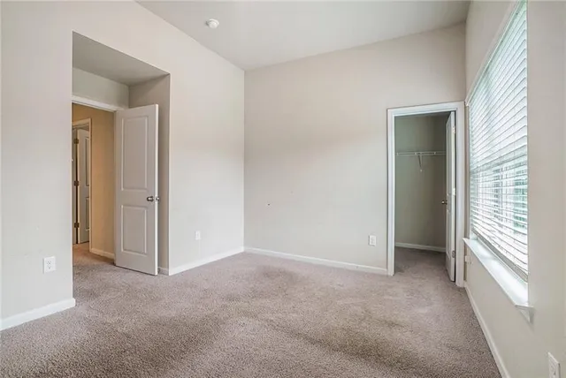 an empty room with a window