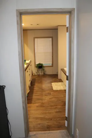 a bathroom with a tub