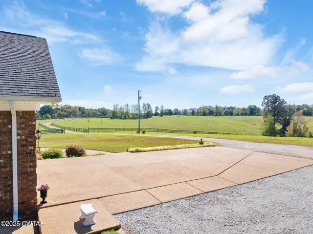 a view of a lake with a mountain in the background