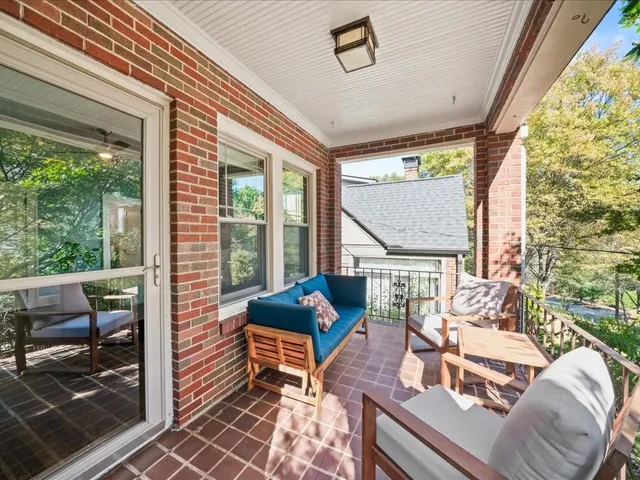 a outdoor living space with furniture