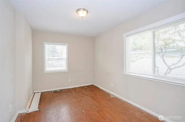 an empty room with a window