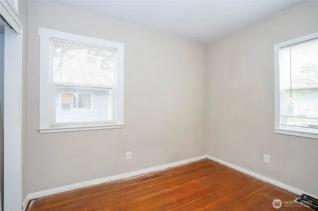 an empty room with a window