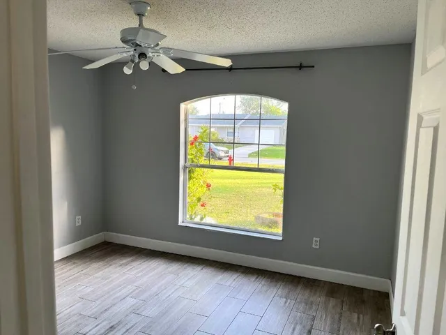 an empty room with a window