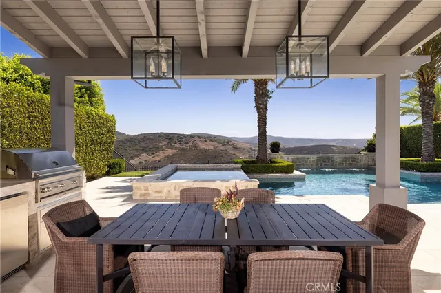 a view of an outdoor sitting area with couch