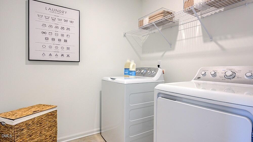 190 Hank Way Angier, NC 27501 - Photo 15 of 48 a utility room with dryer and washer