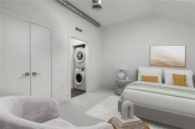 a living room with furniture and a gate