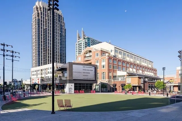 a view of city from balcony