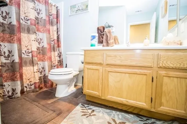 a bathroom with a sink and a toilet