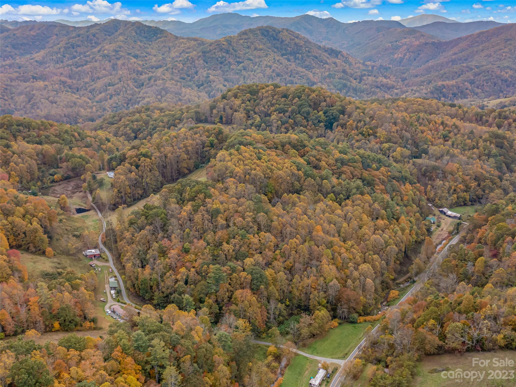 693 Sharp Hollow Road Marshall, NC 28753 - Photo 45 of 46 a view of a dry yard with mountains in the background