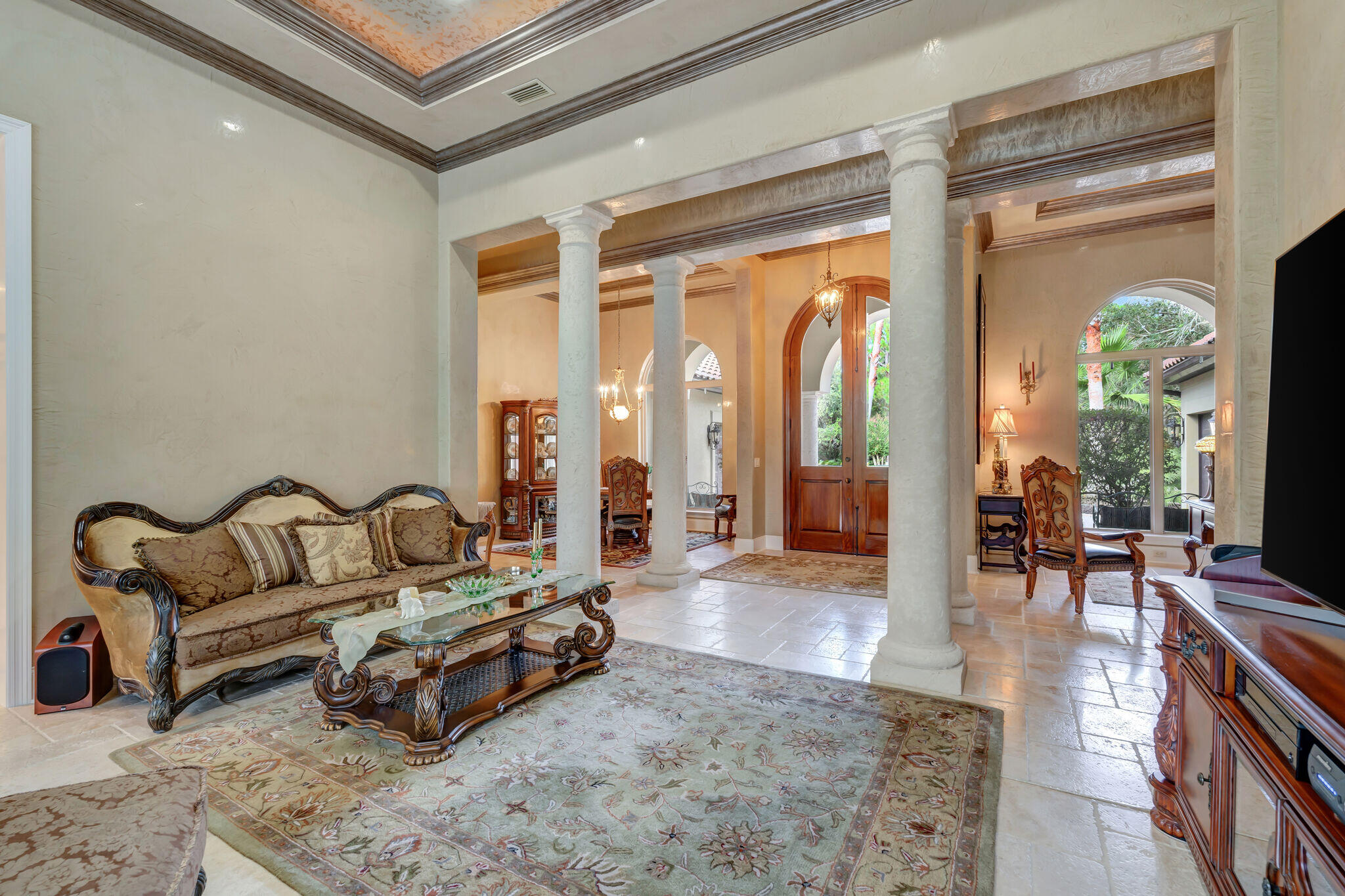 428 Captains Circle Destin, FL 32541 - Photo 34 of 88 a living room with furniture and a floor to ceiling window