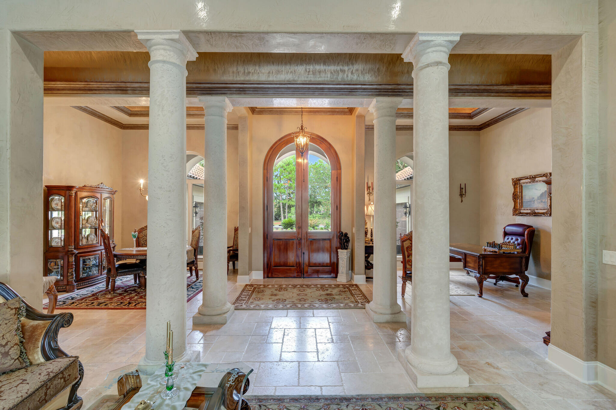 428 Captains Circle Destin, FL 32541 - Photo 4 of 88 a living room with furniture and a floor to ceiling window