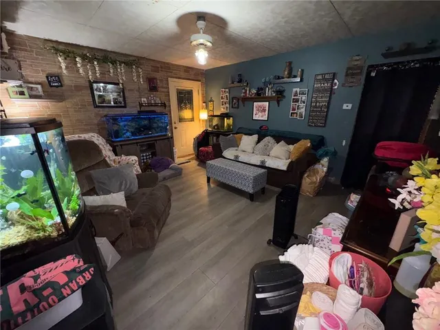 a view of a garage with stuff