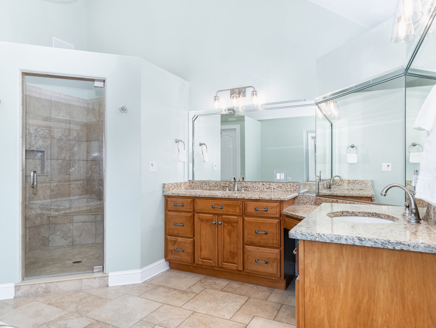 2223 Spartina Lane Naperville, IL 60564 - Photo 26 of 48 a bathroom with a granite countertop sink and a mirror