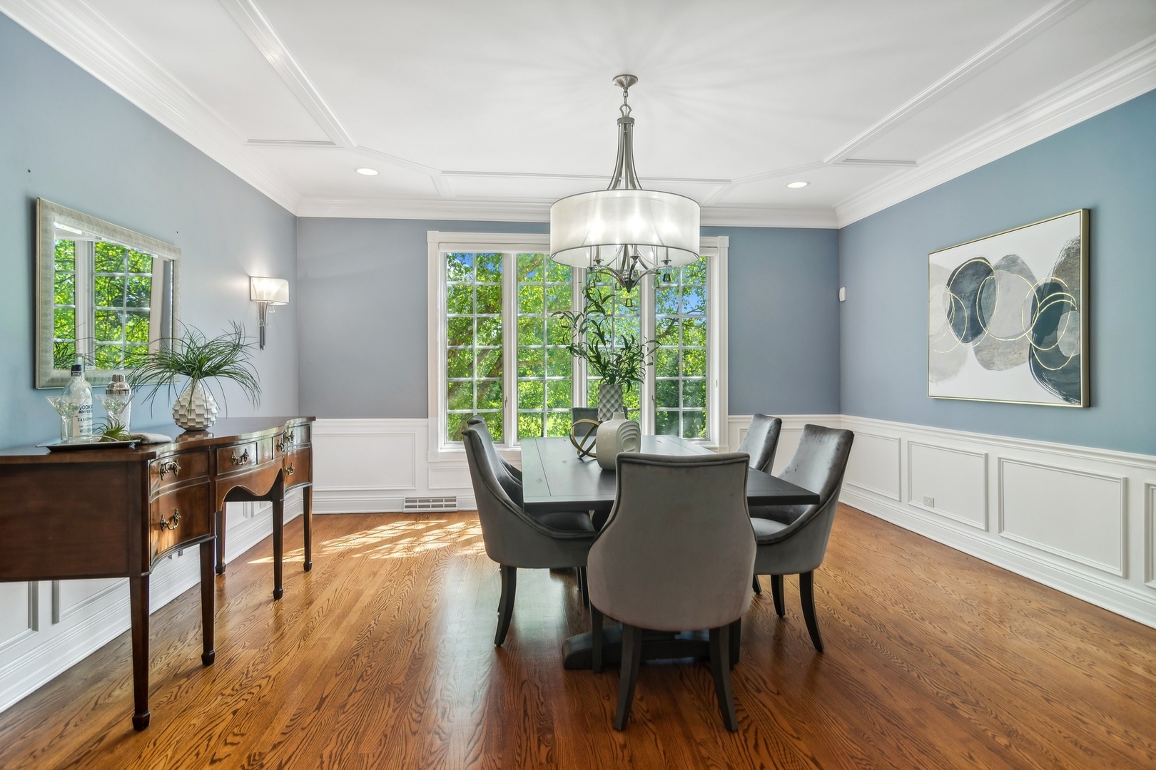 610 West Windsor Road Palatine, IL 60067 - Photo 13 of 51 a view of a dining room with furniture window and wooden floor