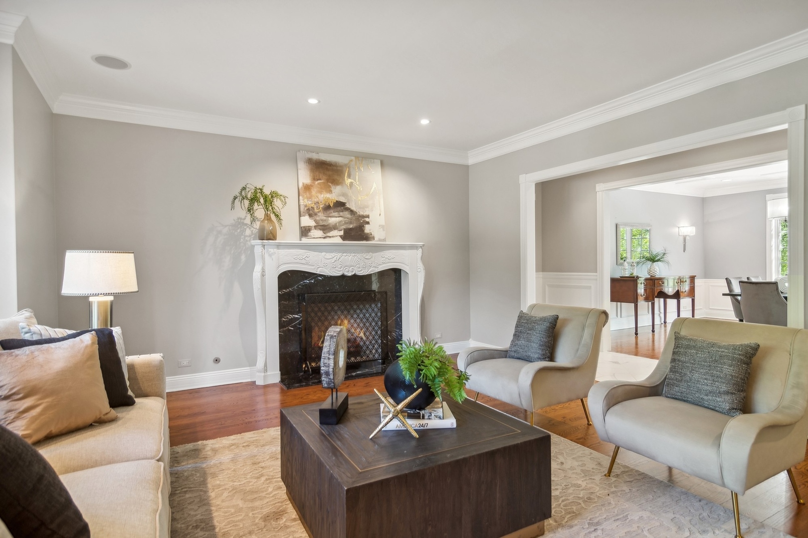 610 West Windsor Road Palatine, IL 60067 - Photo 5 of 51 a living room with furniture and a fireplace