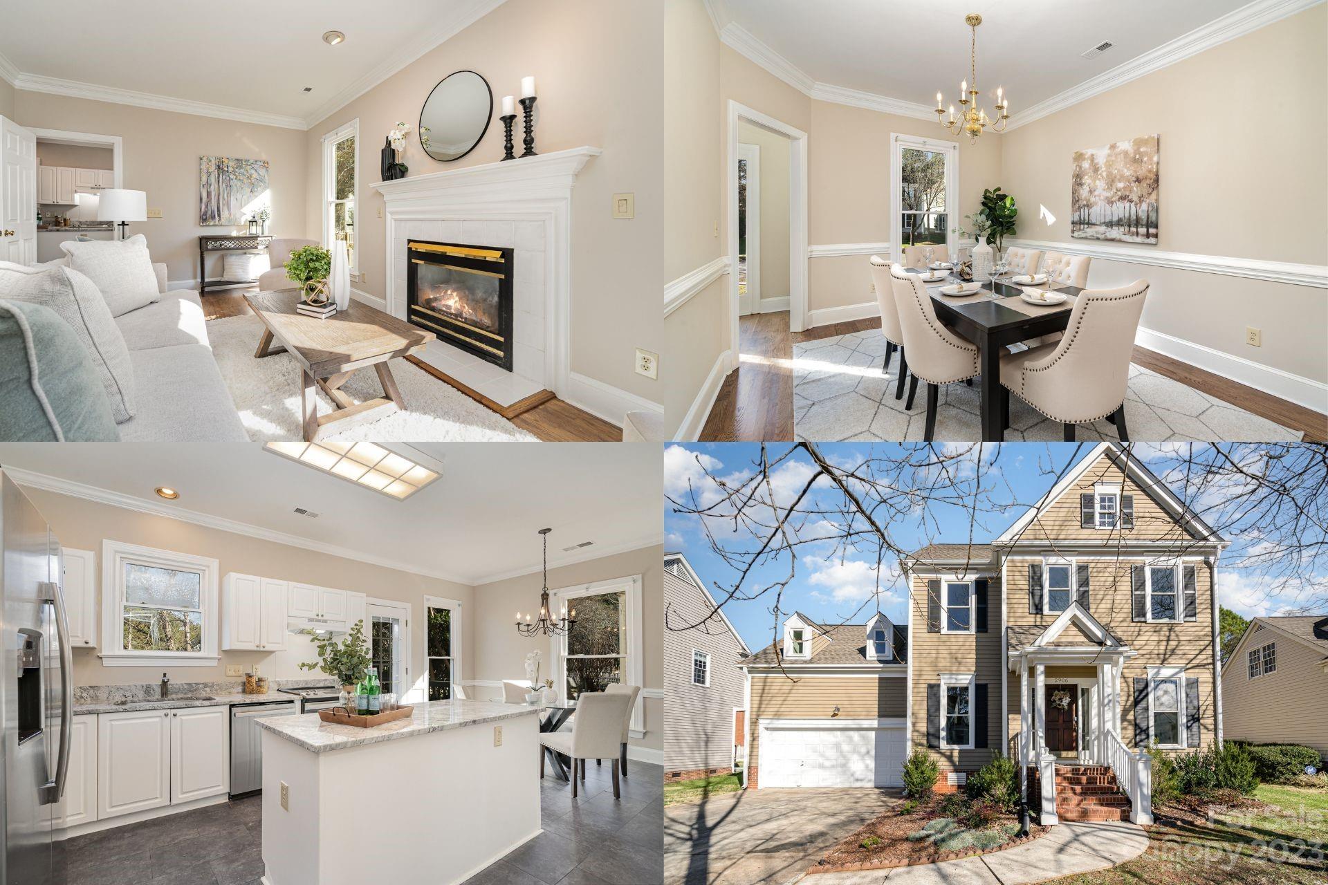 a view of a living room and dining room