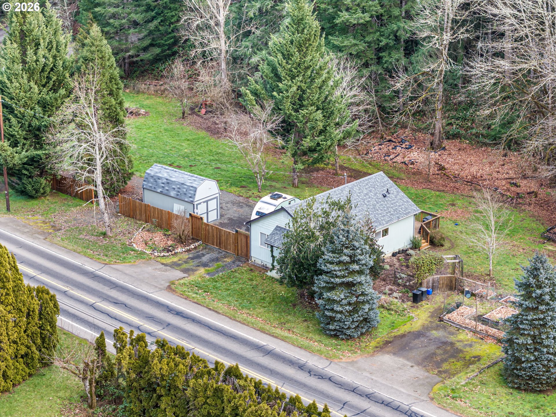 74129 London Road Cottage Grove, OR 97424 - Photo 42 of 44 a view of a garden with an outdoor space
