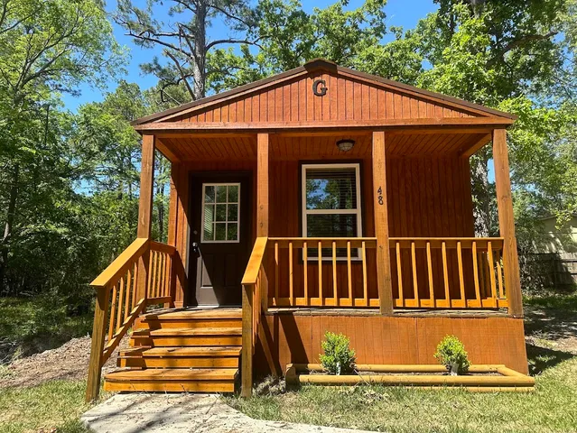 a view of street from balcony