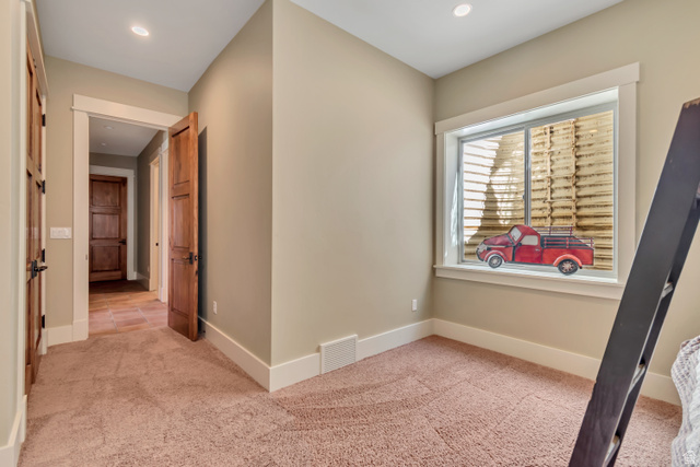 2579 Splendor Valley Road Kamas, UT 84036 - Photo 63 of 87 Corridor featuring light carpet and recessed lighting
