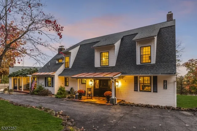 a front view of a house having patio