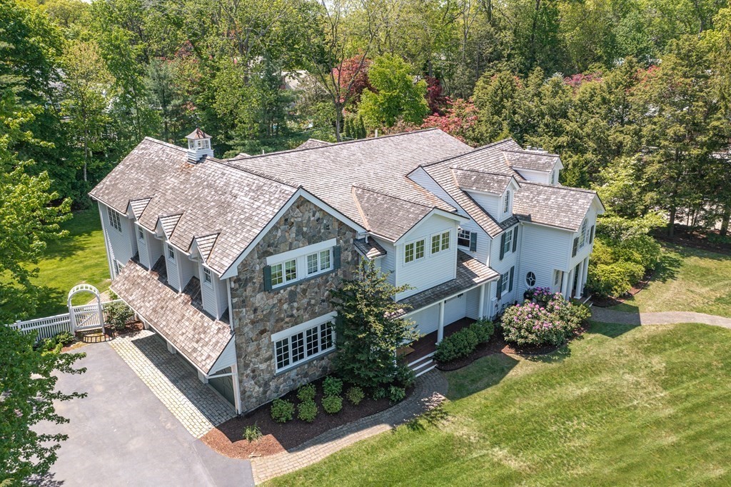 3 Ordway Road Wellesley, MA 02481 - Photo 1 of 38 an aerial view of a house with a yard