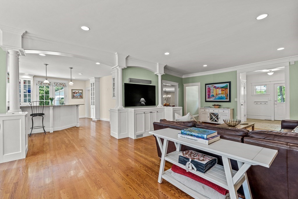 3 Ordway Road Wellesley, MA 02481 - Photo 20 of 38 a living room with furniture and a flat screen tv