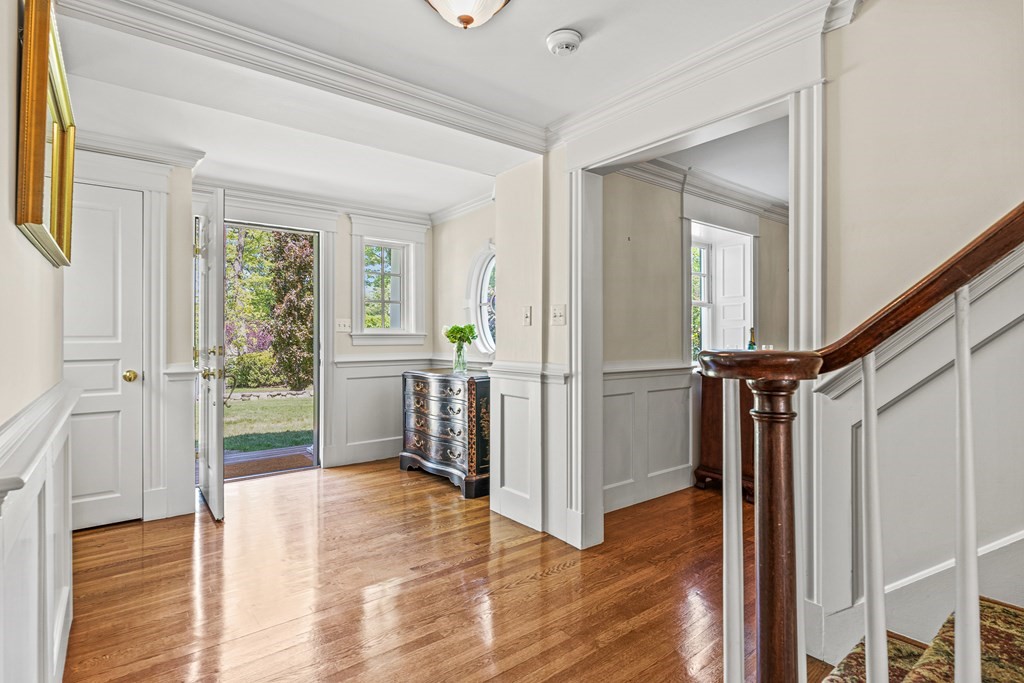 3 Ordway Road Wellesley, MA 02481 - Photo 10 of 38 a view of entryway with wooden floor and livingroom view