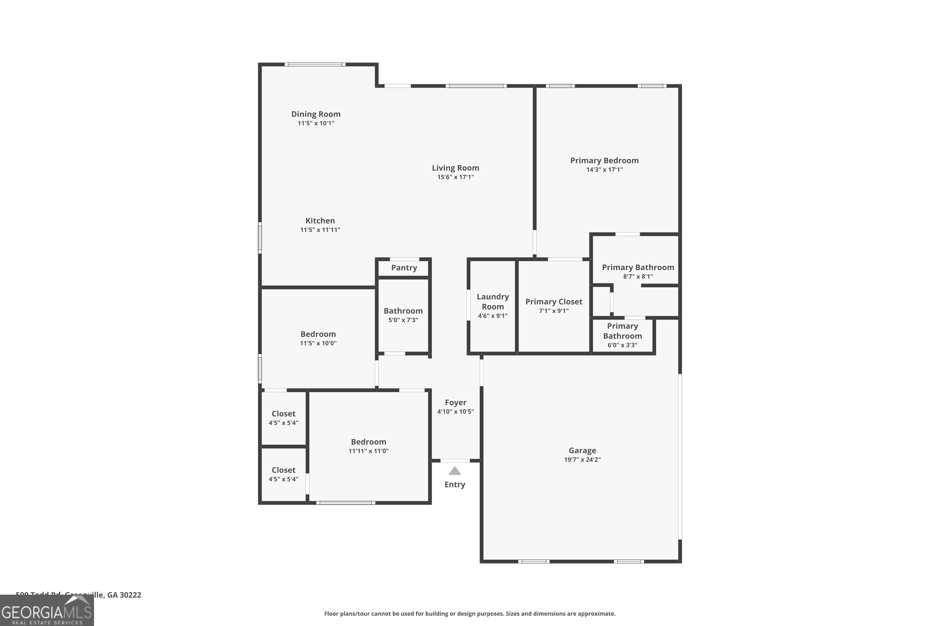 500 Todd Road Greenville, GA 30222 - Photo 6 of 47 a picture of a floor plan