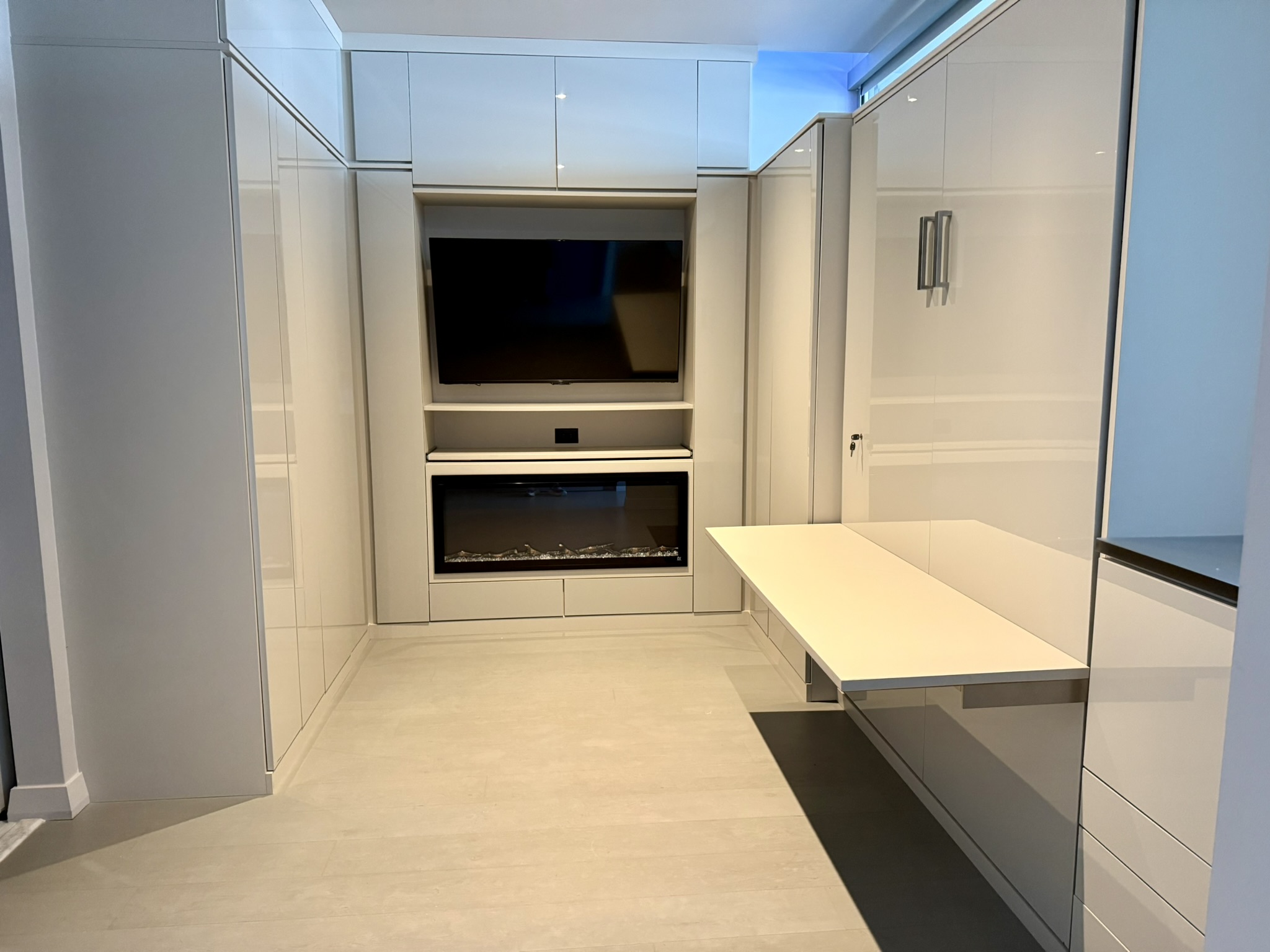 210 Lavaca Street, Unit 2809 Austin, TX 78701 - Photo 11 of 17 Integrated storage solutions provide a seamless transition to home office with a modern aesthetic